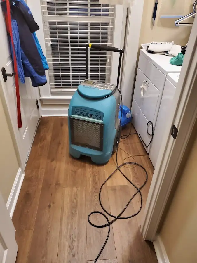 Commercial dehumidifier deployed for Flood Damage Cleanup in Troy